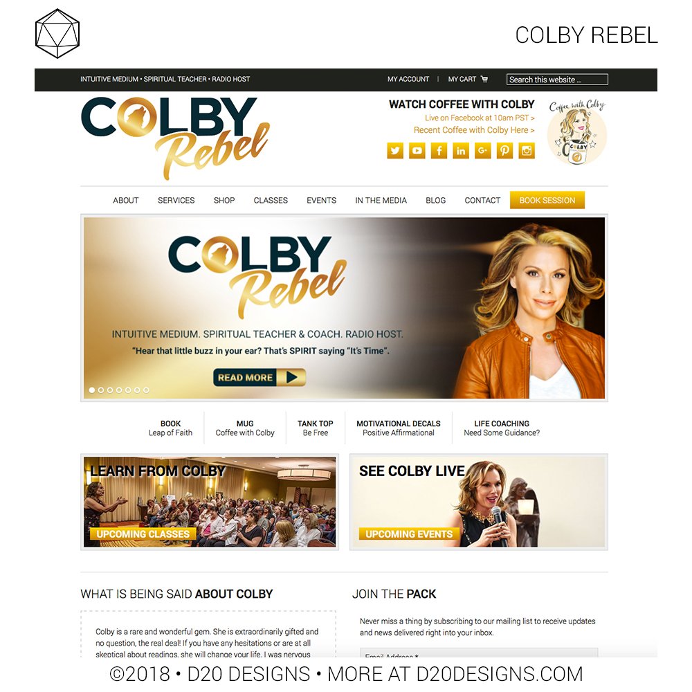 Colby Rebel Web Design D20 Designs